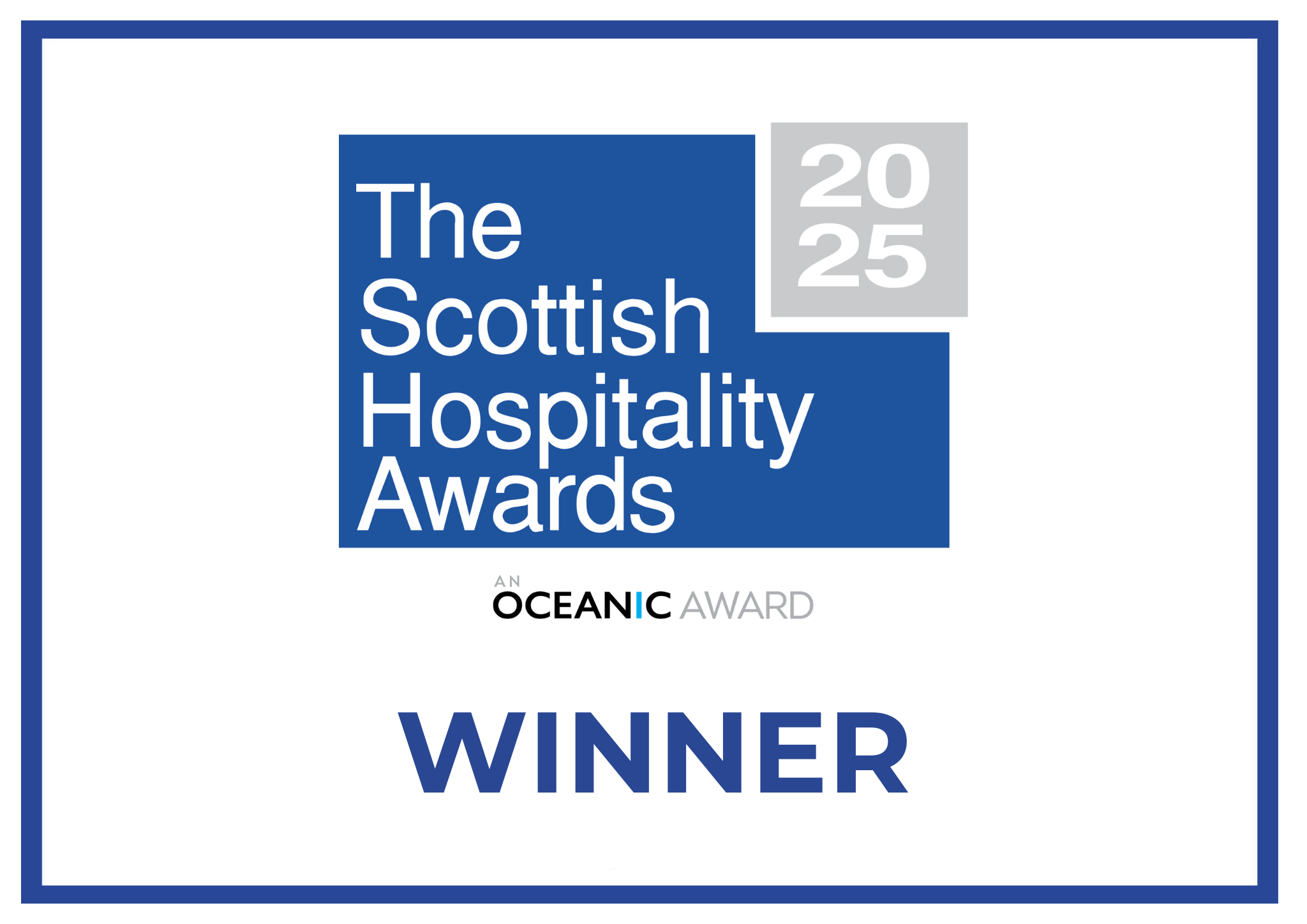 The Scottish Hospitality Awards Winner 2025